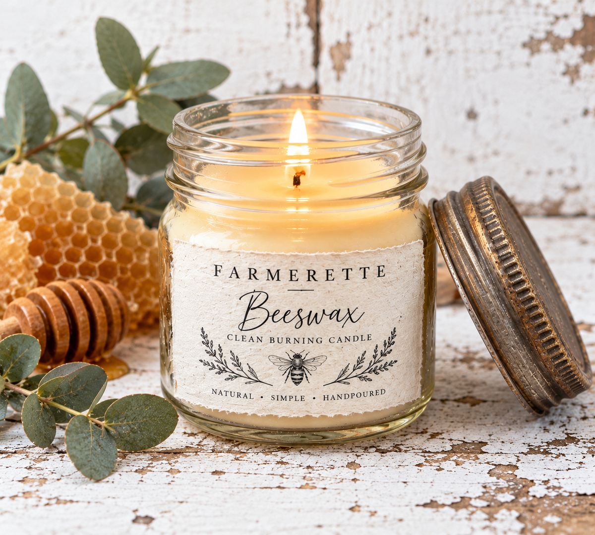 Bees Wax Clean Mason Jar Candles- COMING SOON