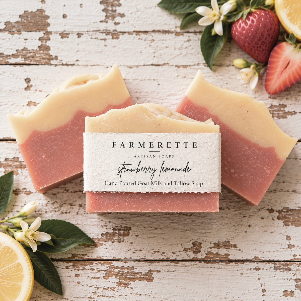 Strawberry Lemonade Goat Milk & Tallow Soap